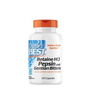 Betaiini-HCl, pepsiini ja gentianabitterit – 120 kapselia – Nuvalia
