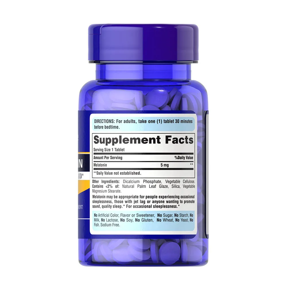 Puritan's Pride Melatonin 5 mg (120 Tablets) – Kuva 6