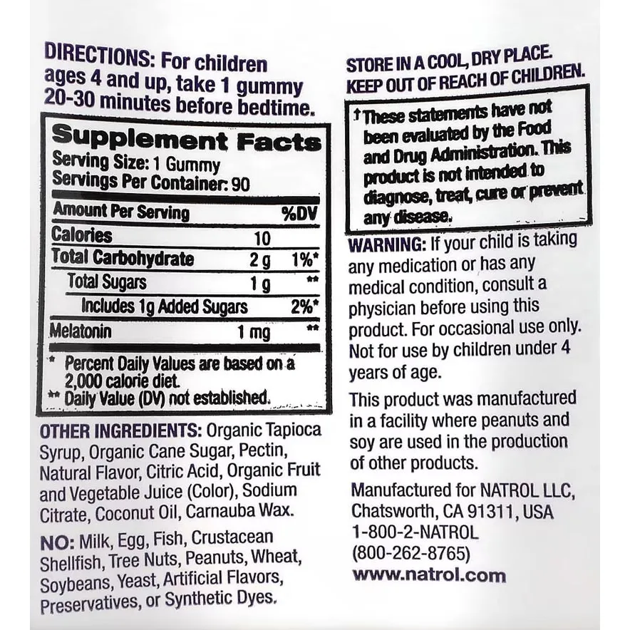 Natrol Kids Melatonin Berry Gummies (90 Gummies, Berry) – Kuva 3