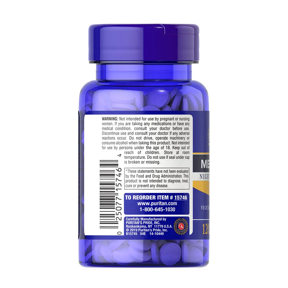 Puritan's Pride Melatonin 5 mg (120 Tablets) – Kuva 3