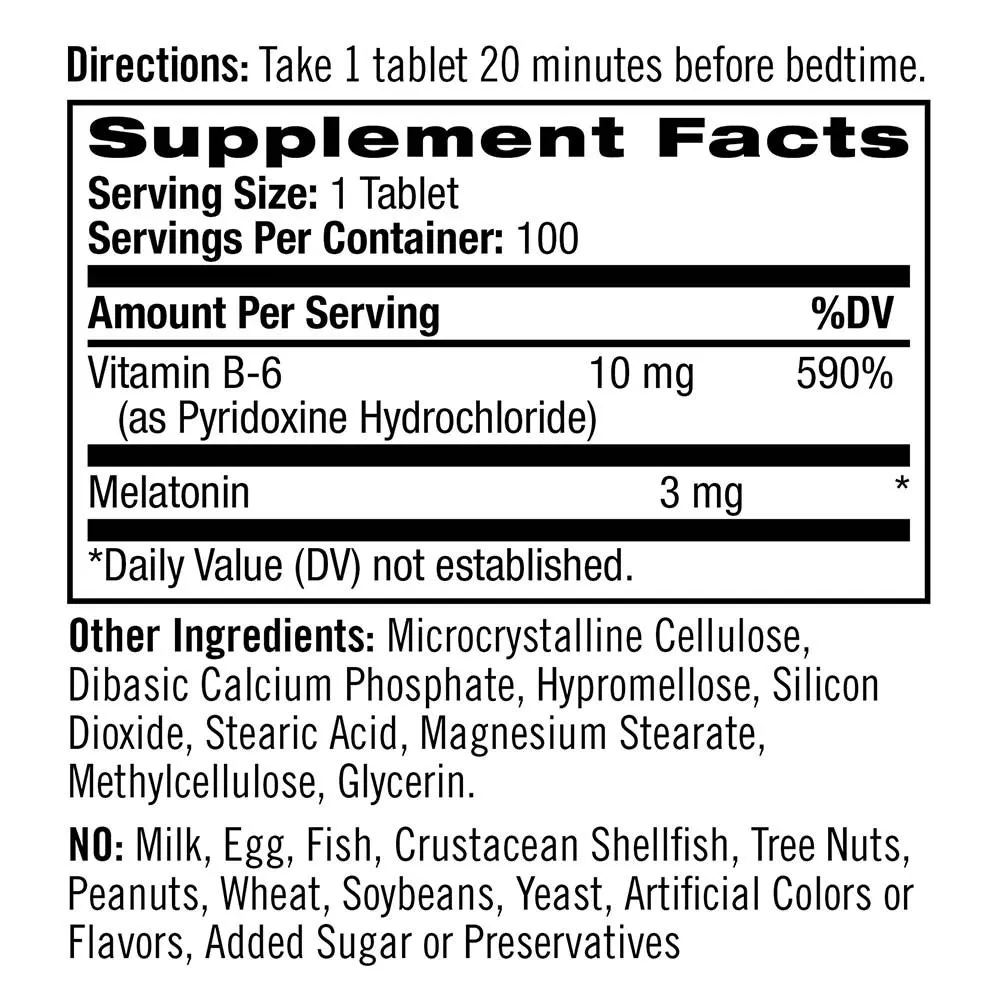 Natrol Melatonin Time Release 3 mg (100 Tablets) – Kuva 3