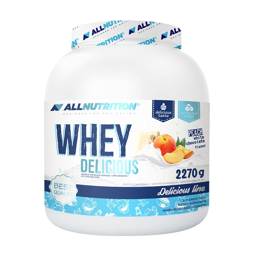 ALLNUTRITION Whey Delicious 2270 g, hvid chokolade med fersken