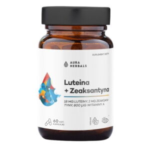 AURA HERBALS Lutein + Zeaxanthin + Vitamin A (60 caps) - Nuvalia