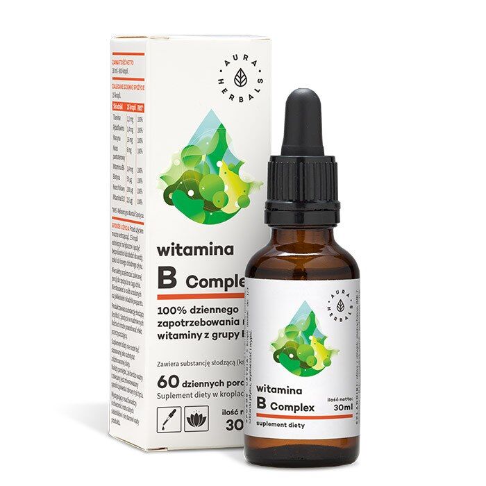 AURA HERBALS Vitamin B-kompleks (30 ml / 1 fl. oz.) billede
