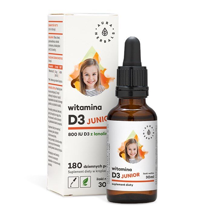 AURA HERBALS D3-vitamiini 800 IU Junior (30 ml / 1 fl. oz.) – Viking Supplements