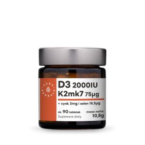 AURA HERBALS D3-vitamiini + K2 + sinkki + seleeni (90 tablettia) – Viking Supplements