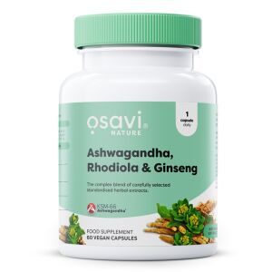 Ashwagandha + rodiola ja ginseng – 60 vegaanista kapselia – Viking Supplements