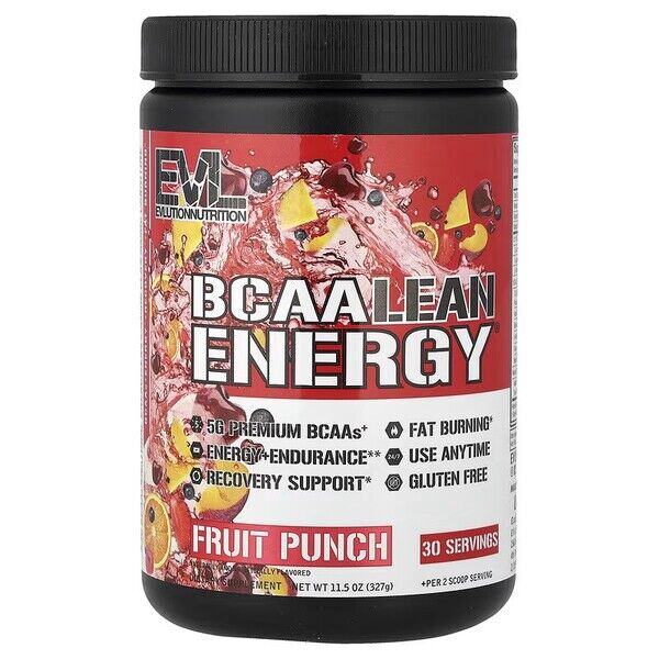 EVLution Nutrition - BCAA Lean Energy, Fruit Punch + 327g