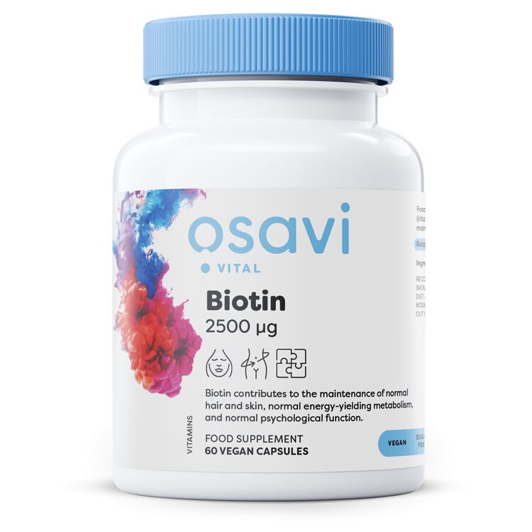 Biotin, 2500 mcg 60 veganske kapsler billede