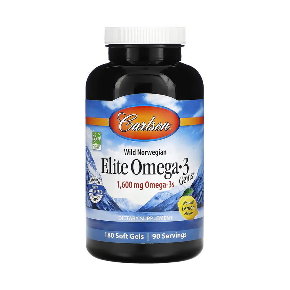 Carlson Labs Elite Omega-3 Gems 1600 mg, 180 pehmeää kapselia – Viking Supplements