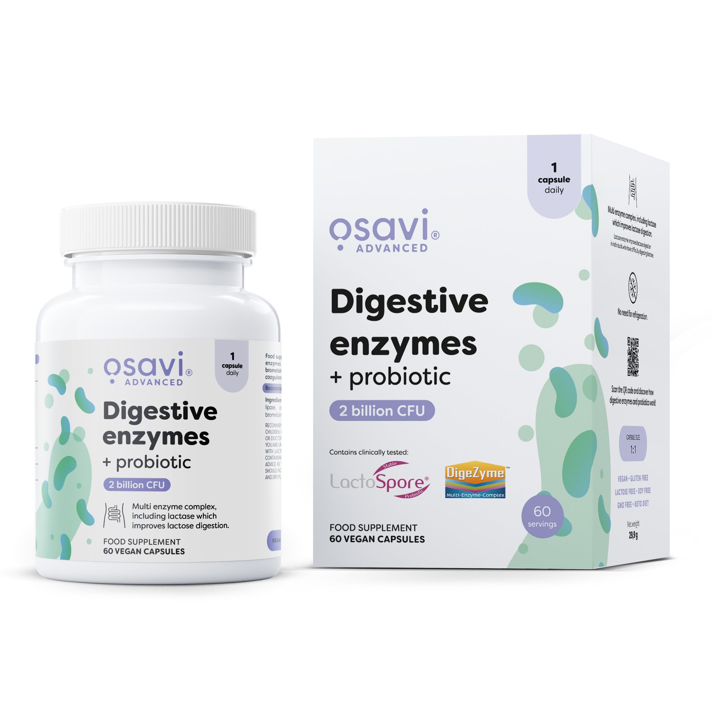 Osavi - Digestive enzymes + probiotic - 60 vegan caps