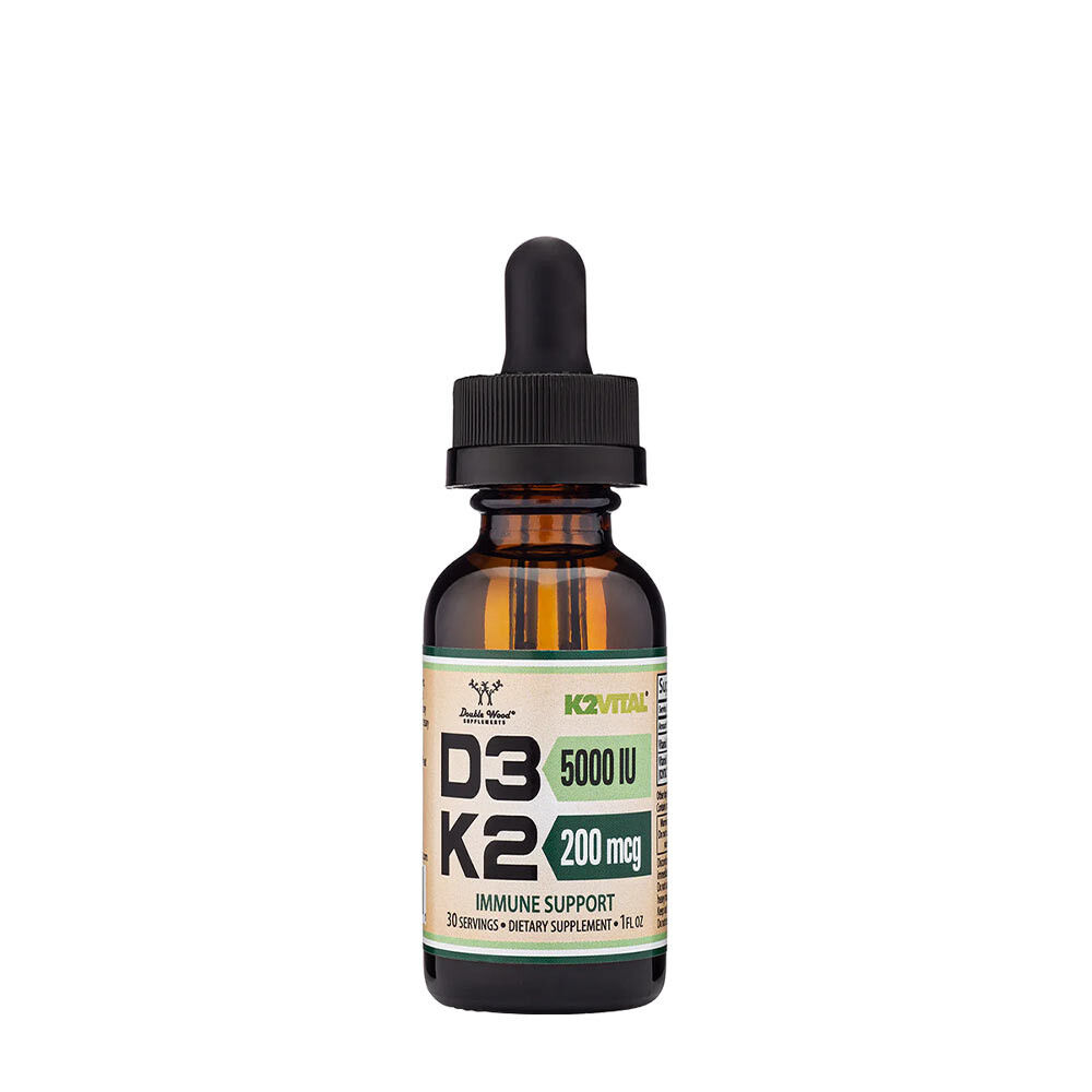 Double Wood Kosttilskud Vitamin D3 + K2, flydende (30 ml)