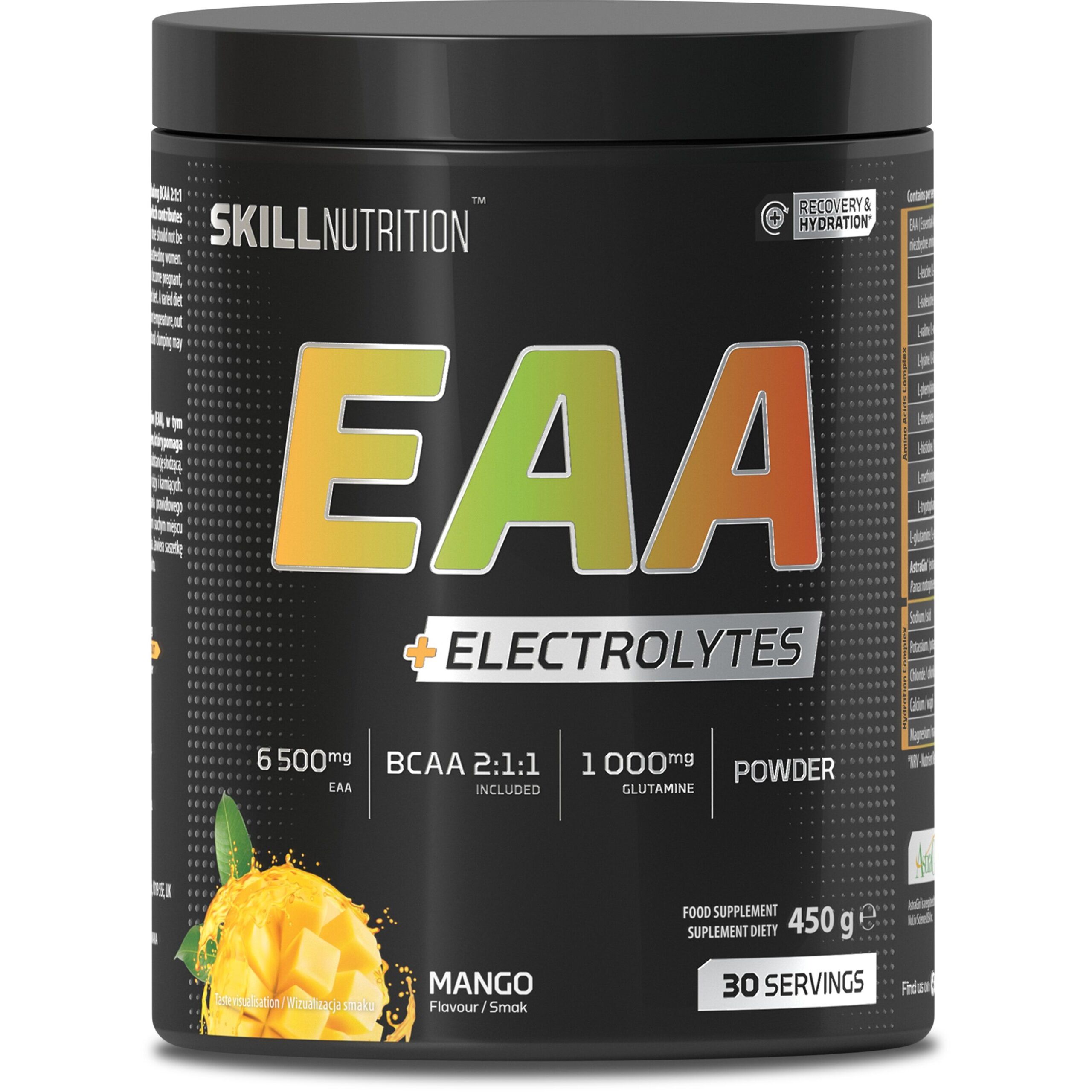 Skill Nutrition - EAA + elektrolytter, Mango + 450g