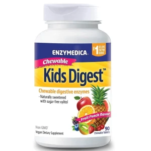 Enzymedica Kids Digest -purutabletit, hedelmäjuoma, 90 purutablettia – Viking Supplements