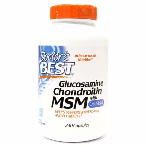 Glukosamiini, kondroitiini ja MSM, sisältää OptiMSM:ää – 240 kapselia – Viking Supplements