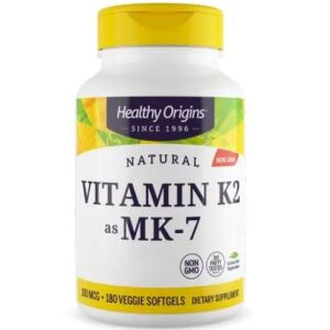 HEALTHY ORIGINS K2-vitamiini Mk7 100 mcg (180 kapselia) - Viking Supplements