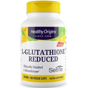 Healthy Origins L-glutaatio 250 mg, 60 kapselia – Viking Supplements