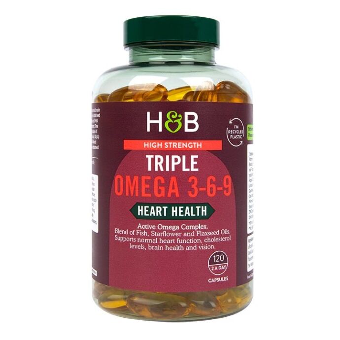 Erittäin tehokas Triple Omega 3-6-9 - 120 kapselia - Viking Supplements