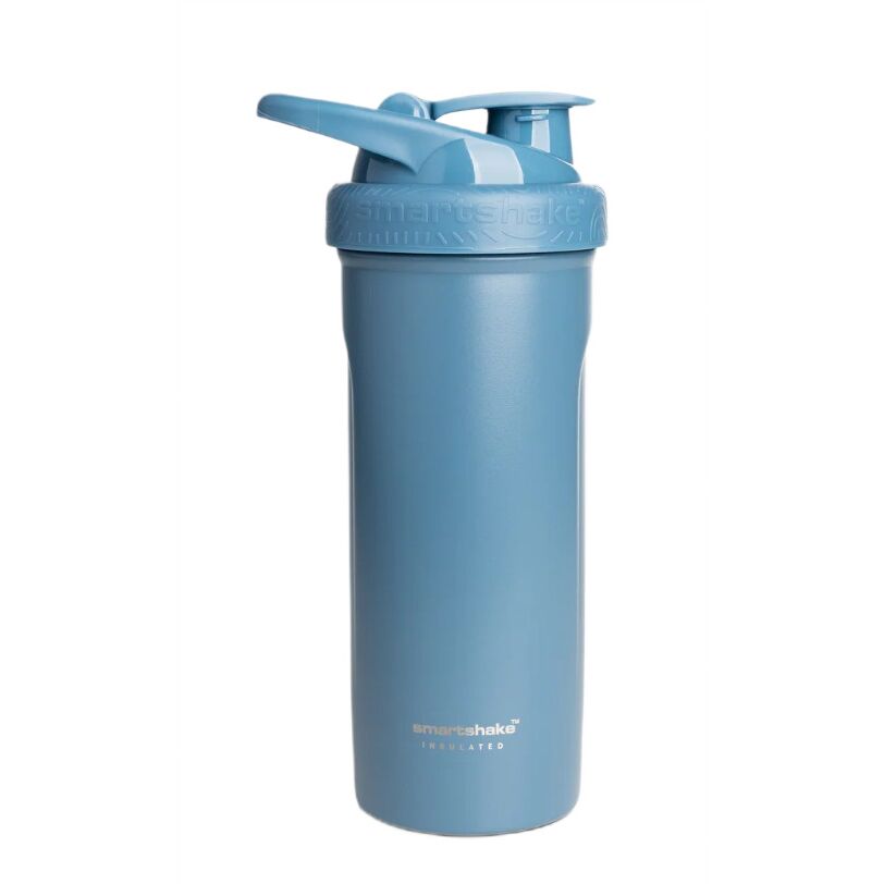 SmartShake - isoleret stålflaske, falmet blå + 750 ml