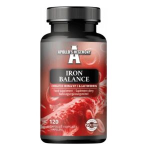 Iron Balance: kelatoitu rauta, C-vitamiini ja laktoferriini – 120 kapselia – Viking Supplements