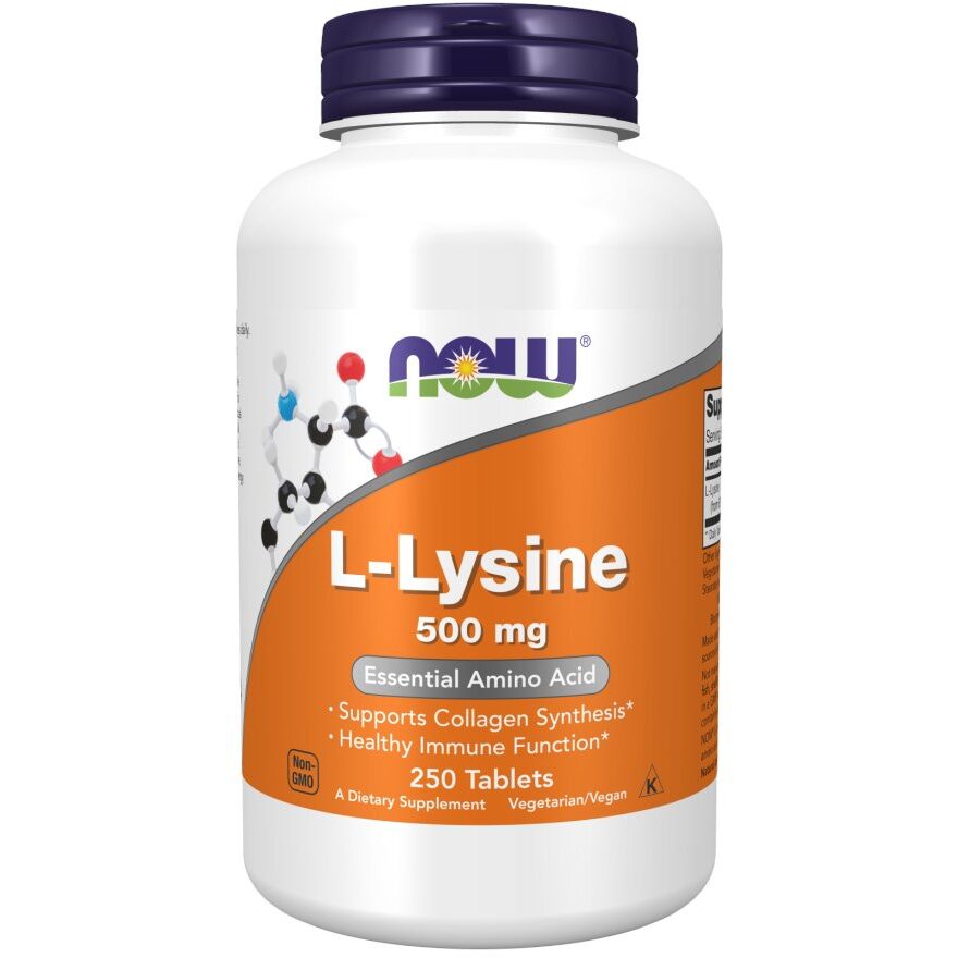 NOW Foods - L-Lysine, 500mg - 250 tablets
