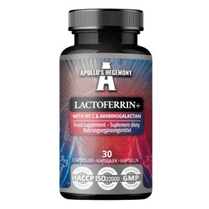 Lactoferrin+ C-vitamiinilla ja arabinogalaktanilla – 30 kapselia – Viking Supplements