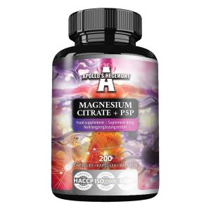 Magnesiumsitraatti + P5P – 200 kapselia – Viking Supplements