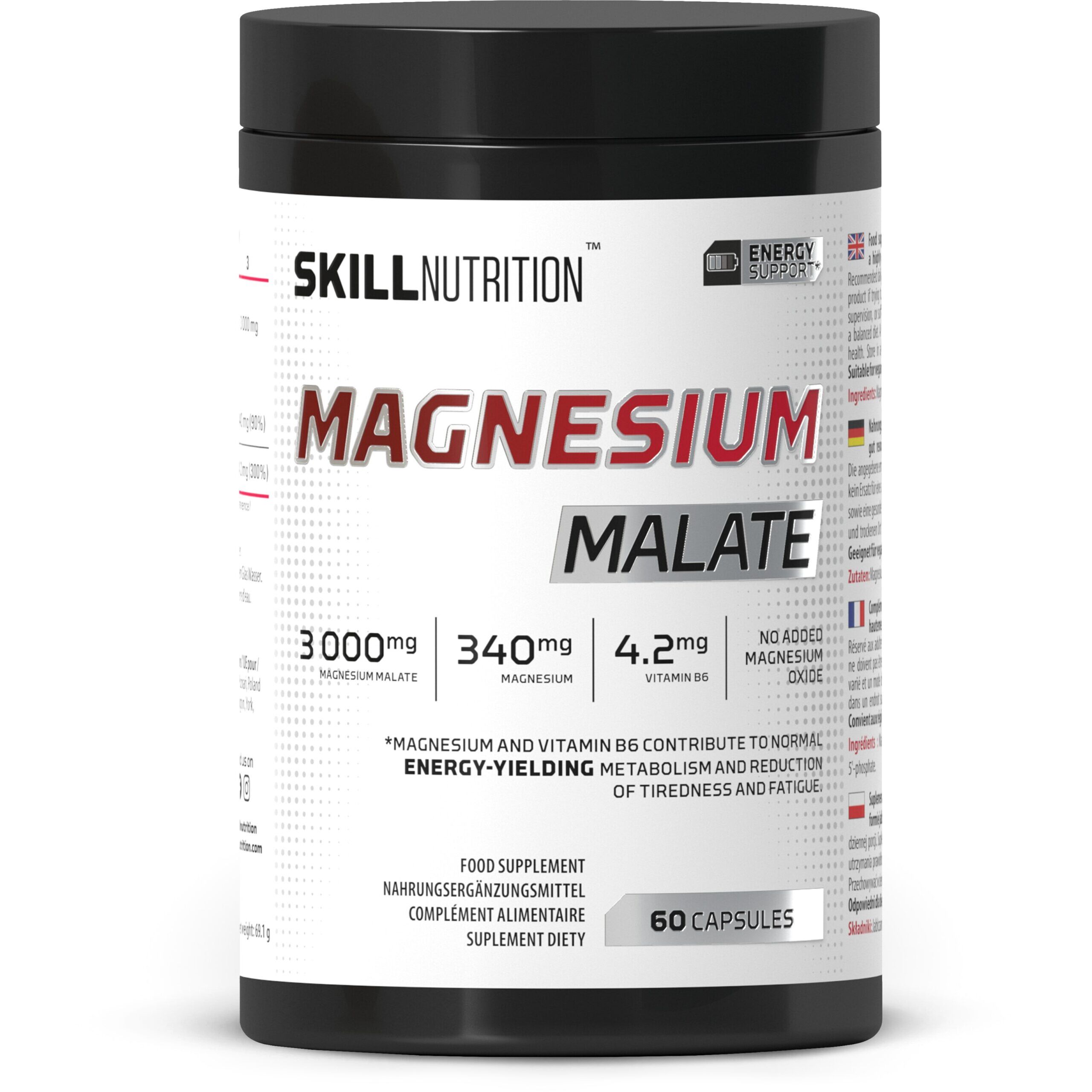 Skill Nutrition - Magnesium Malat + 60 kapsler