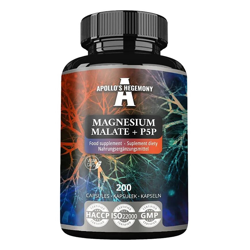 Magnesiummalaatti + P5P – 200 kapselia – Viking Supplements