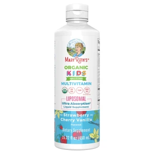 Mary Ruth's Liquid Kids -monivitamiinivalmiste, liposomaalinen, mansikka-kirsikka-vanilja, 15,22 oz (450 ml) - Viking Supplements