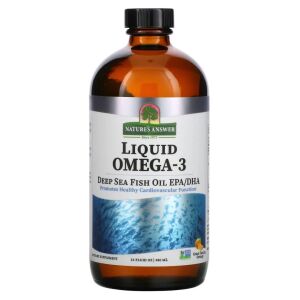 NATURE'S ANSWER Nestemäinen omega-3-syvänmeren kalaöljy EPA/DHA (480 ml / 16 fl. oz.) – Viking Supplements