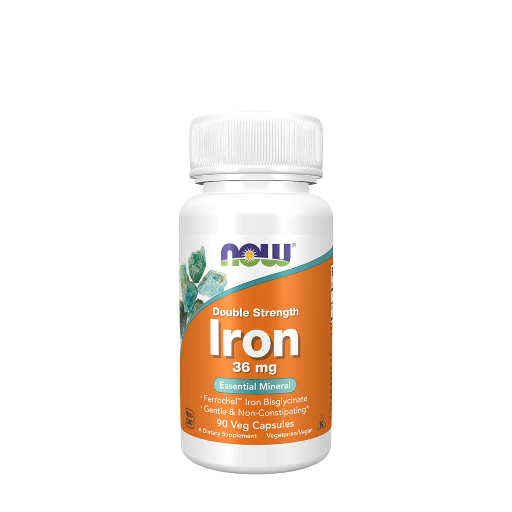 NOW Iron 36 mg Ferrochel® (90 kapsler)