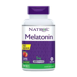 Natrol – Melatoniini 5 mg, 150 mansikkatablettia – Viking Supplements