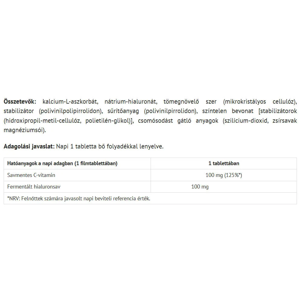 Natur Tanya Fermented Hyaluronic Acid (30 Tablets) – Kuva 2