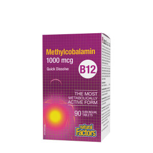 Natural Factors B12-metyylikobalamiini 1000 mcg (90 tablettia) – Viking Supplements