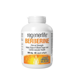 Natural Factors Berberine LipoMicel Matrix – 500 mg berberiiniä (90 pehmeää kapselia) – Viking Supplements