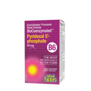 Natural Factors BioCoenzymated Pyridoxal 5-Phosphate B6 50 mg (30 kasviskapselia) – Viking Supplements