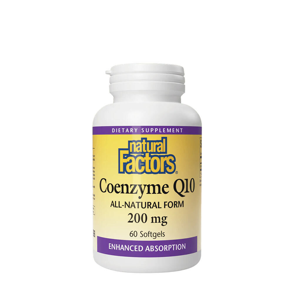 Natural Factors Coenzym Q10 100 % Natural (60 bløde kapsler)
