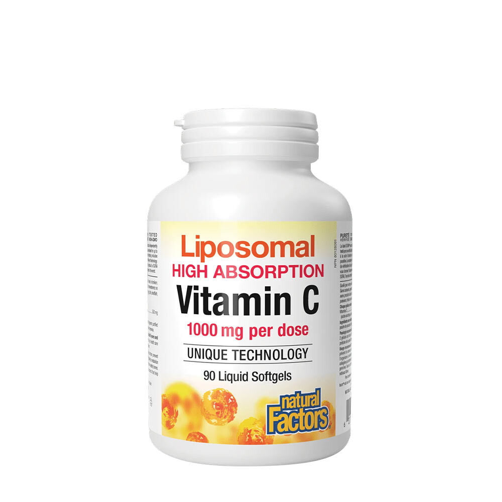 Natural Factors Liposomaalinen C-vitamiini (90 pehmeää kapselia) – Viking Supplements