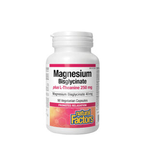 Natural Factors Magnesiumbisglycinaatti 100 + L-teaniini 250 mg (90 kapselia) – Viking Supplements