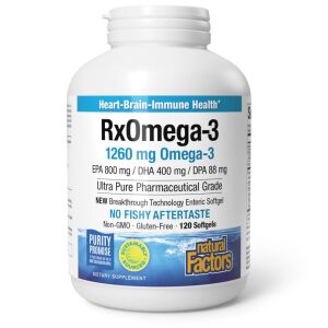 Natural Factors Rx Omega-3 Factors 120 pehmeää kapselia – Viking Supplements