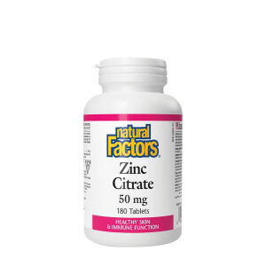 Natural Factors -sinkkisitraatti 50 mg (180 tablettia) – Viking Supplements