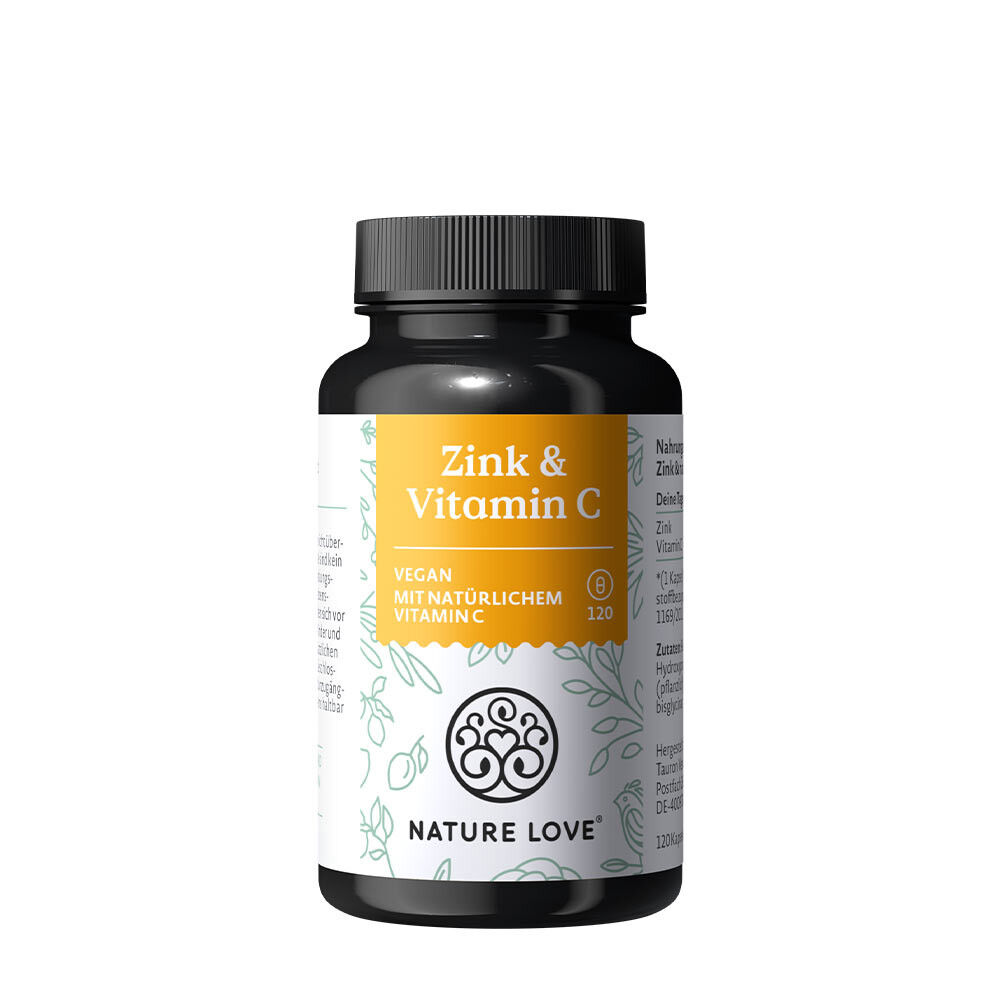 Nature Love - Zink og C-vitamin 120 kapsler
