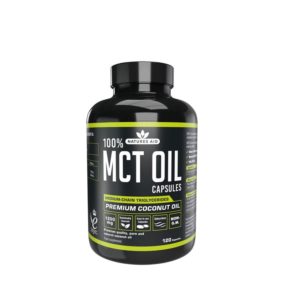 Natures Aid MCT-öljykapselit (120 kapselia) – Viking Supplements