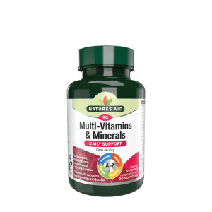 Natures Aid -monivitamiini- ja kivennäisainevalmiste (rautaa sisältävä) (90 pehmeää kapselia) – Viking Supplements
