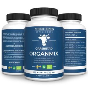 Nordic Kings 100% Grass-Fed Organic Organ Mix – 180 kapselia - Viking Supplements
