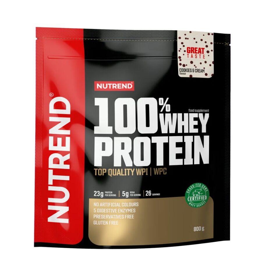 Nutrend 100% Whey Protein, Cookies & Cream 800g
