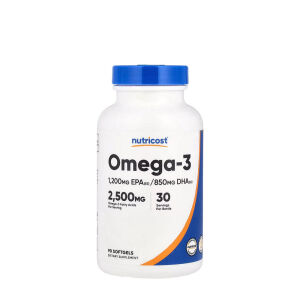 Nutricost Omega-3 2500 mg (90 pehmeää kapselia) – Viking Supplements