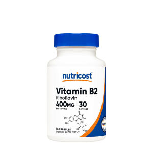 Nutricost B2-vitamiini (riboflaviini) 400 mg (30 kapselia) – Viking Supplements