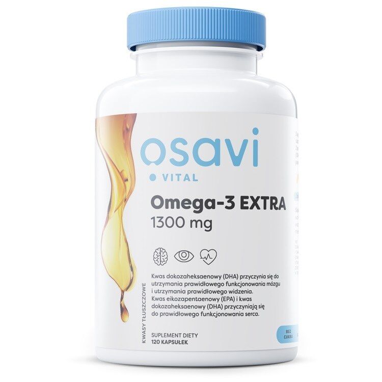 Osavi - Omega-3 Extra 650 mg med citronsmag (120 kapsler)